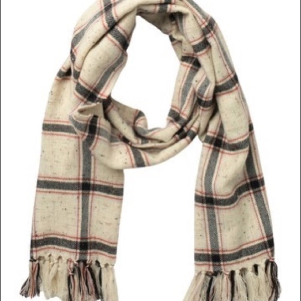 Madewell Hanstone plaid scarf knotted fringe fall winter holiday gifting new